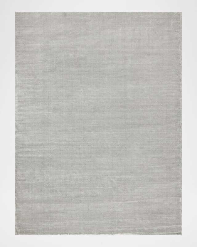 Velutto Hand-Loomed Light Silver Rug, 10' x 14'